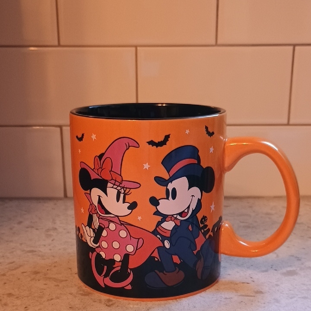 Disney Mickey & Minnie Halloween Mug - Orange and Black